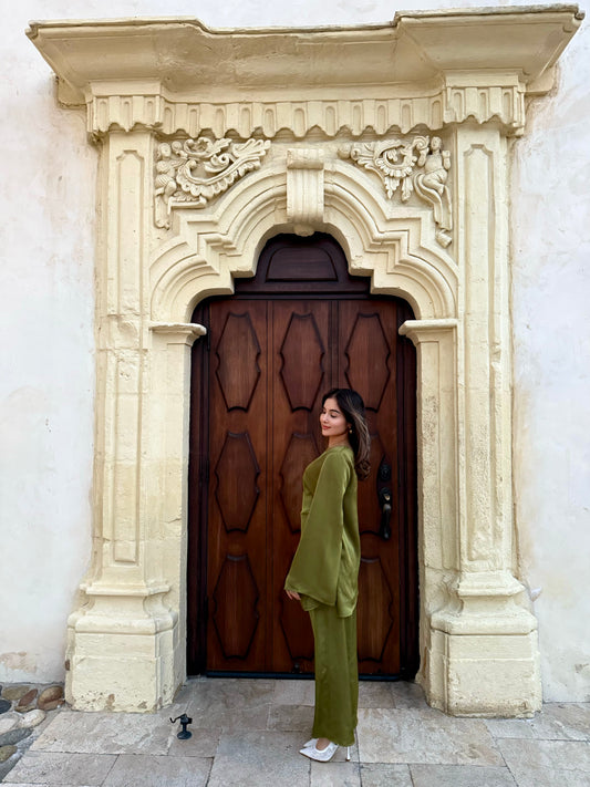 Mina Silk Wide Leg Pants (Ships from May 15-20)